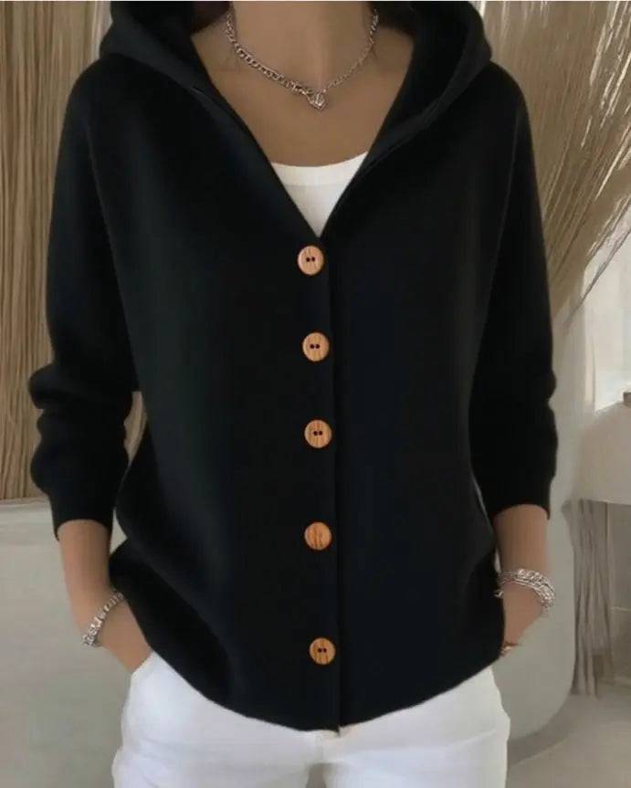 Rosalyn | Afslappet cardigan med hætte