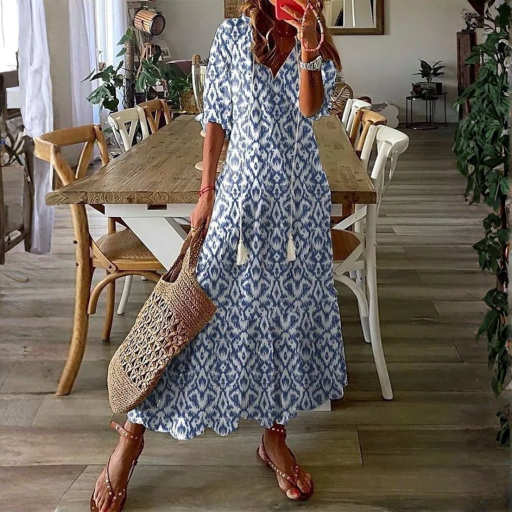 Luna — Midikjole i boho-stil