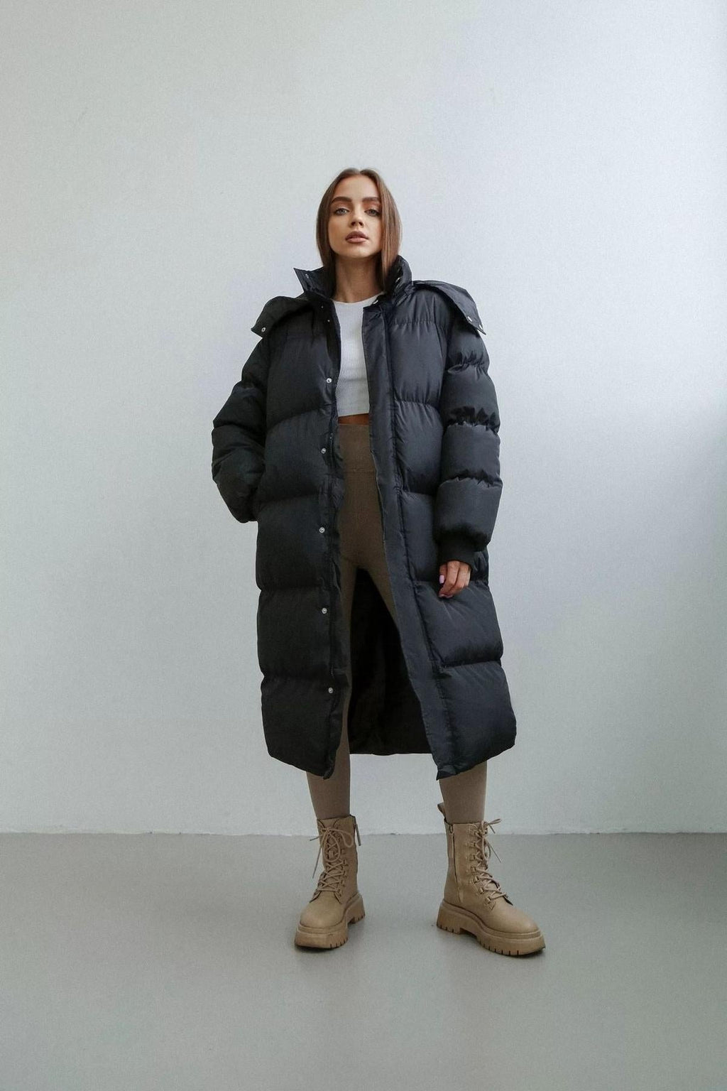 Saveria | Quiltet oversized trenchcoat