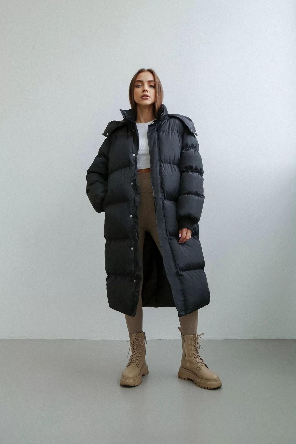 Saveria | Quiltet oversized trenchcoat