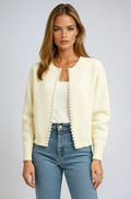 Berta – Cardigan med perlekant