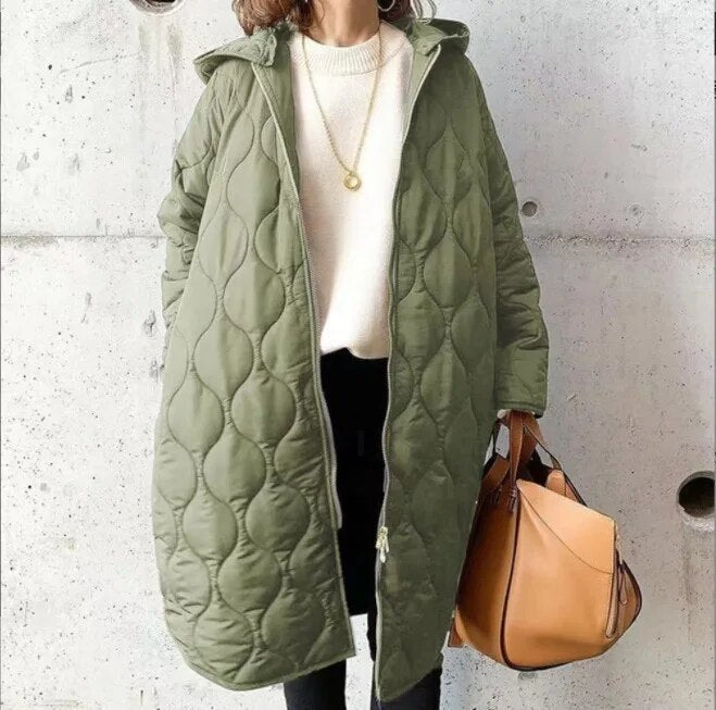 Onorina | Oversized quiltet og vatteret jakke
