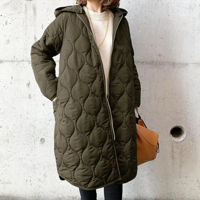 Onorina | Oversized quiltet og vatteret jakke