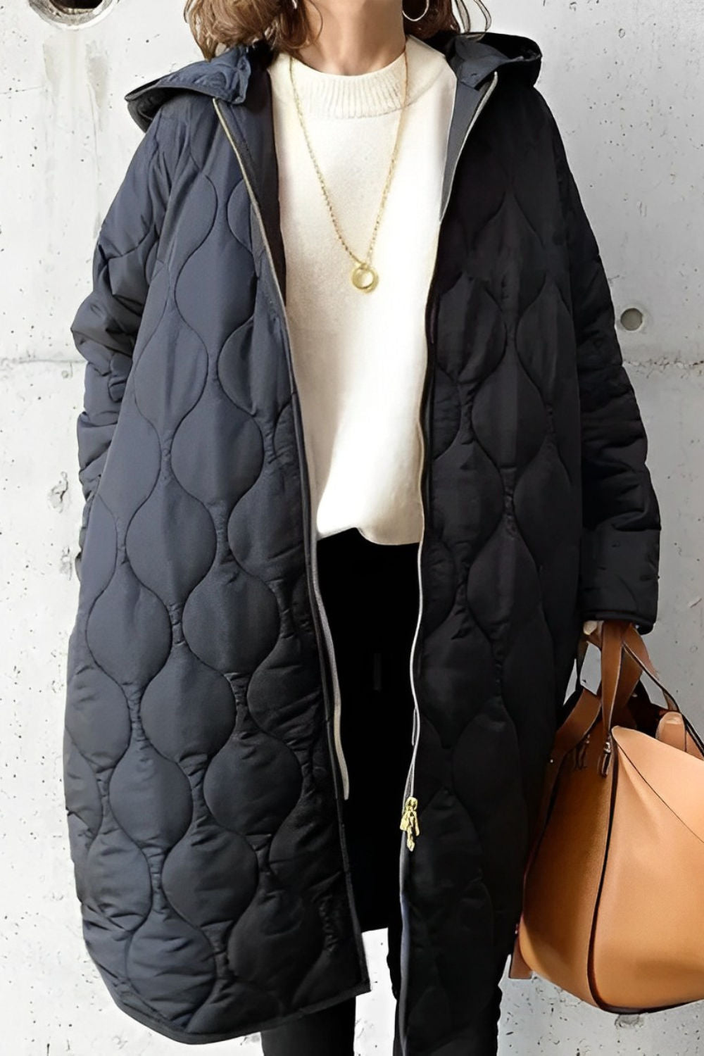 Onorina | Oversized quiltet og vatteret jakke
