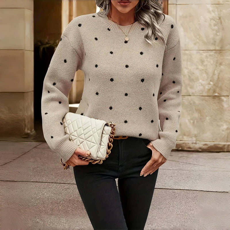 Elsa | Prikket striksweater