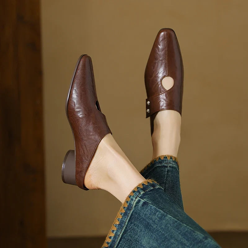 Olga | Mules i ægte læder