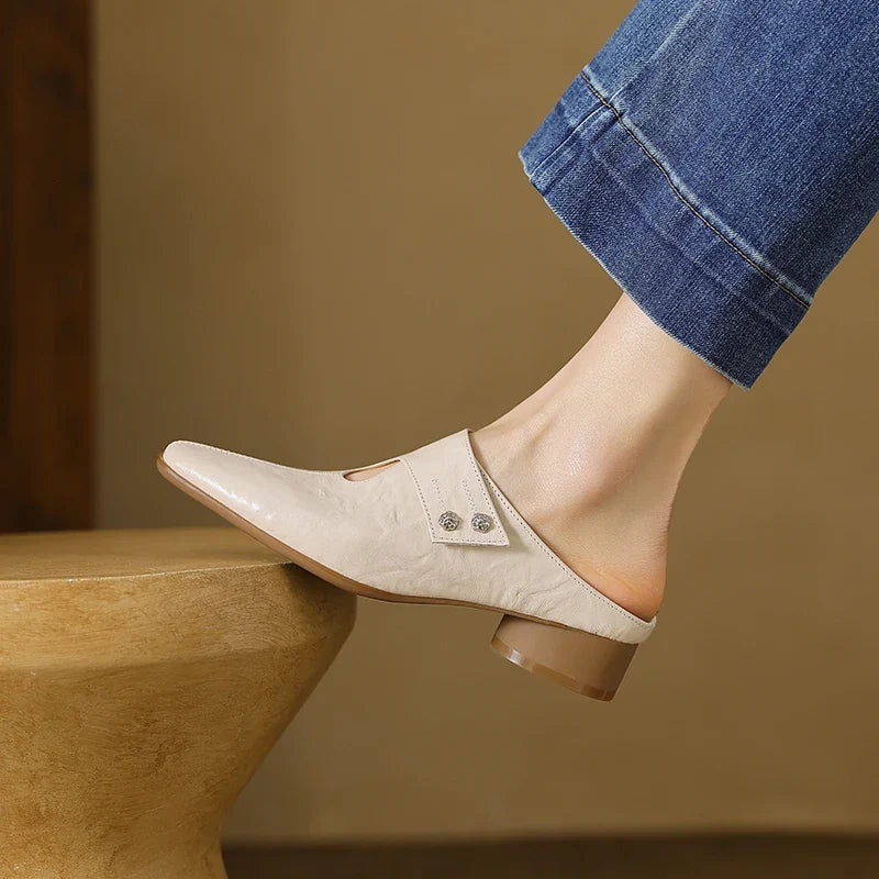 Olga | Mules i ægte læder