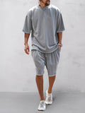 Oversize ensfarvet todelt loungewear-sæt