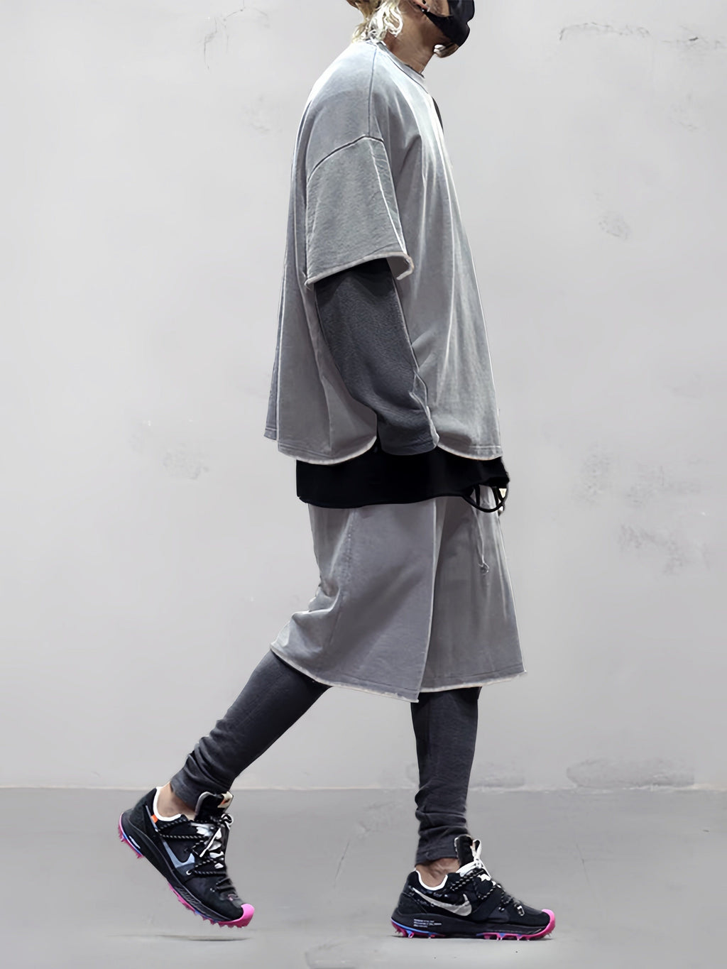 Oversize ensfarvet todelt loungewear-sæt