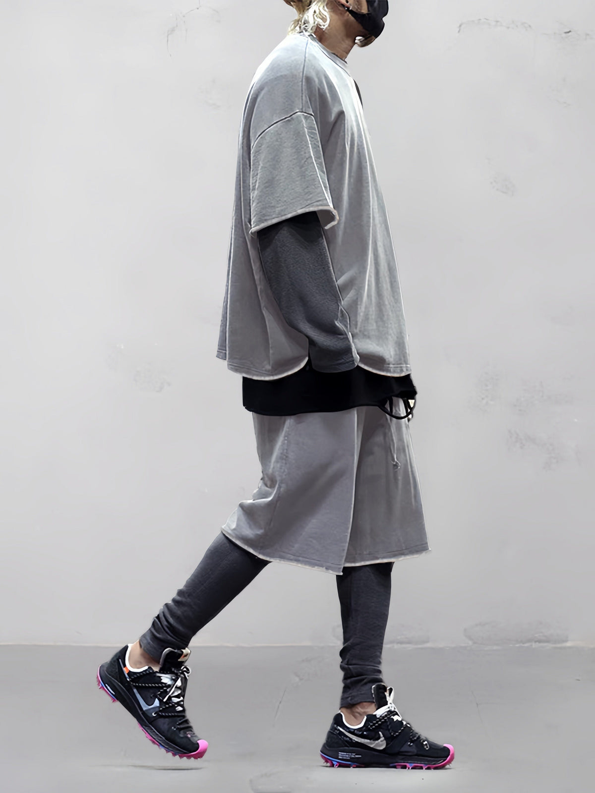 Oversize ensfarvet todelt loungewear-sæt