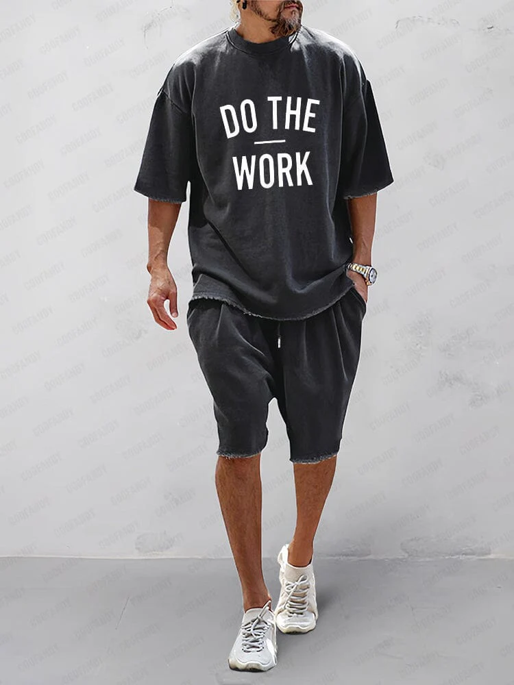 Oversize ensfarvet todelt loungewear-sæt