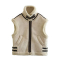 Olivia | Vest i imiteret lammeskind