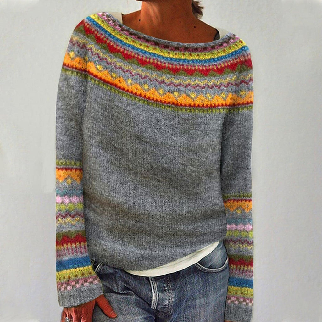 Fausta | Retrostribet striksweater til kvinder