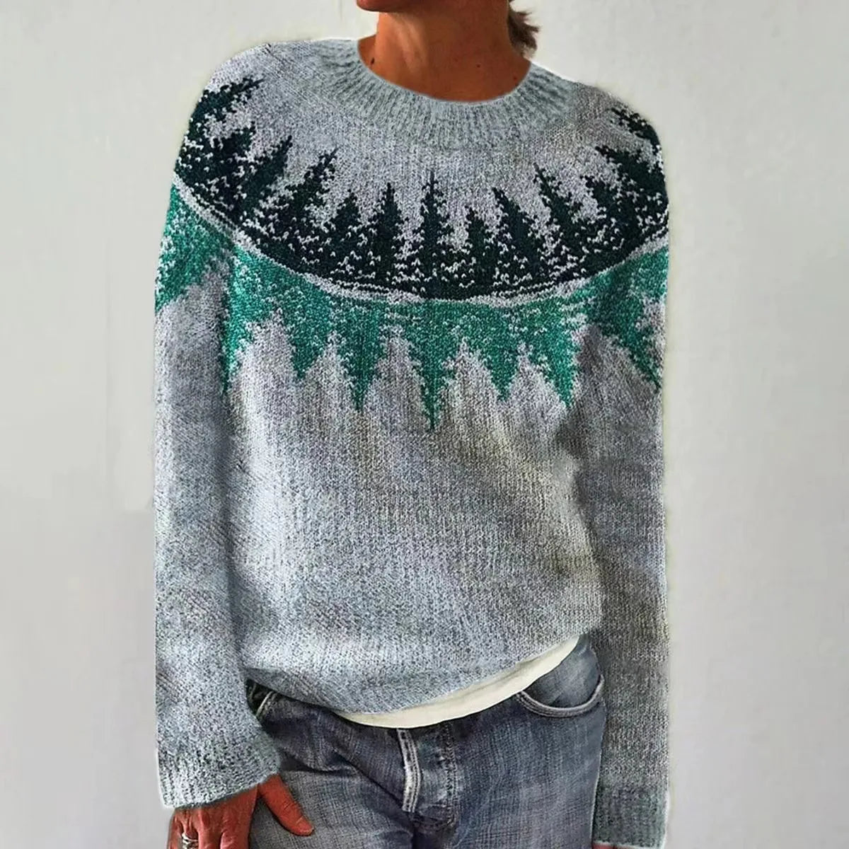 Fausta | Retrostribet striksweater til kvinder