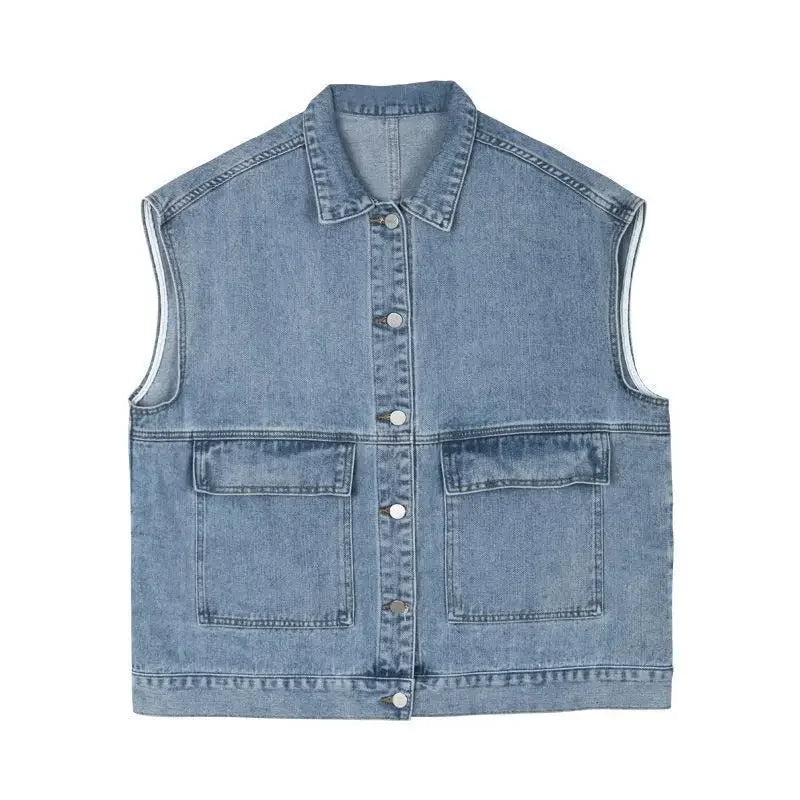 Selvaggia | Oversized denimvest med knapper