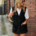 Ginestra | Minimalistisk denimvest med V-hals