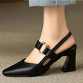 Loretta – Slingback-pumps med skulpturel hæl