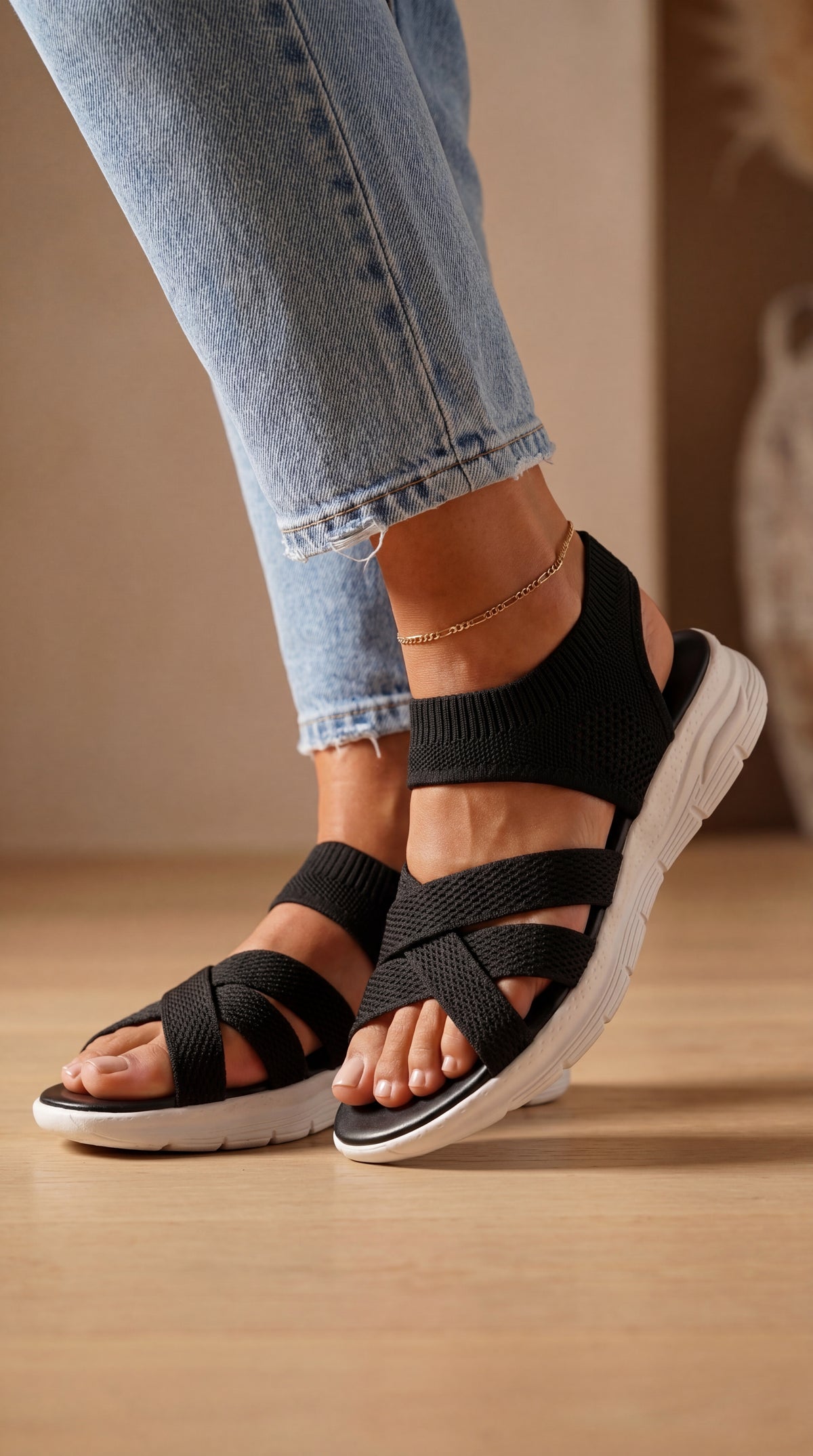 Lucía | Ultra Flex strikkede sandaler