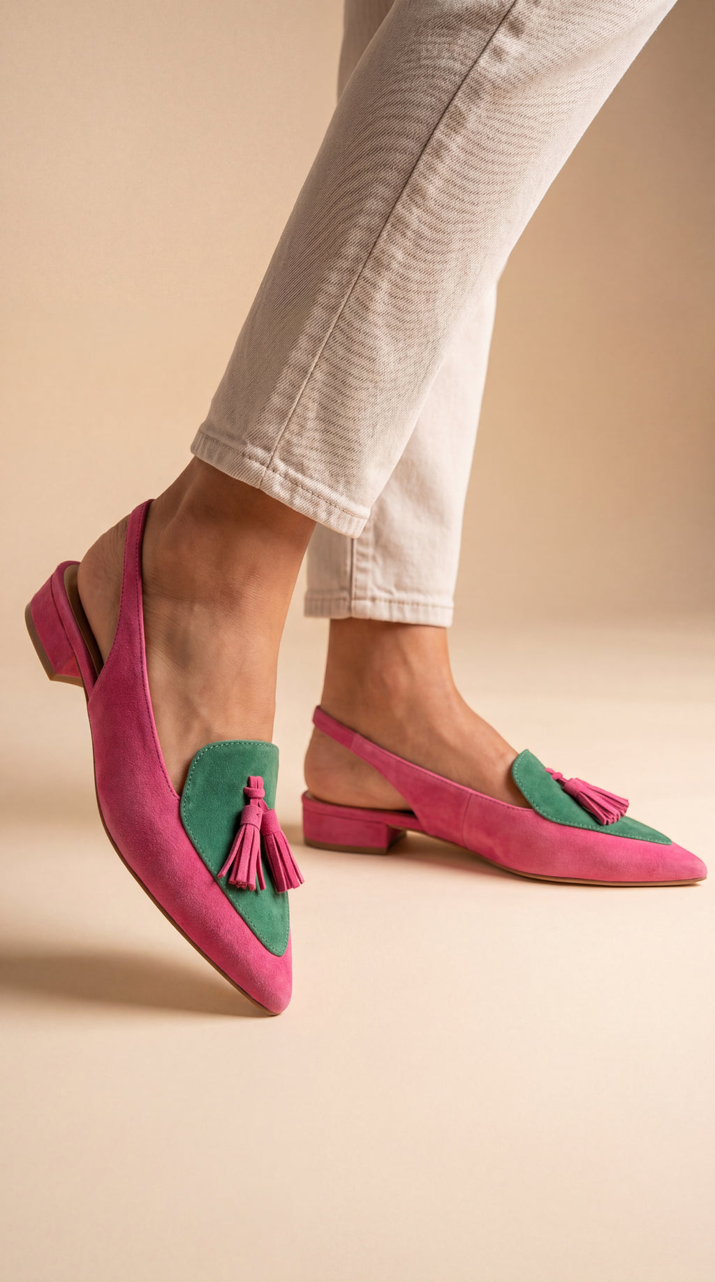 Riviera slingback-flats | Håndværksmæssig elegance