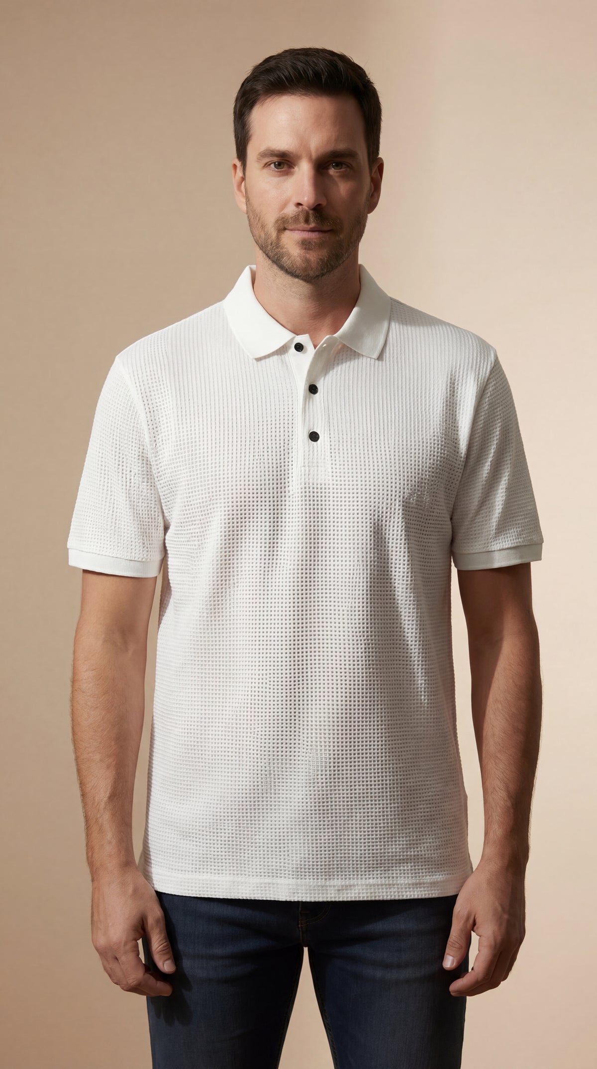ComfortFit — Polo i elfenben