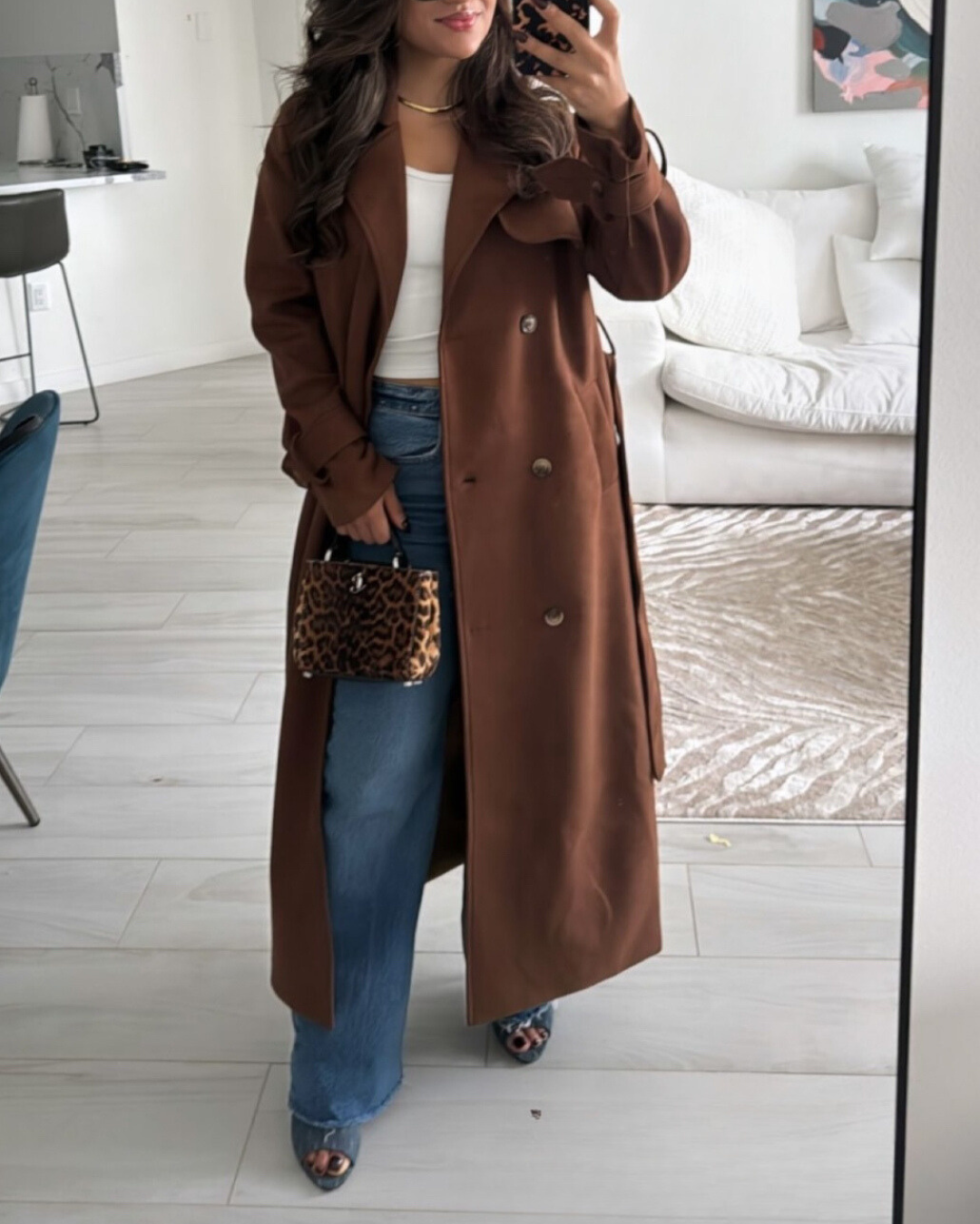 Guendalina – Trenchcoat i ruskind
