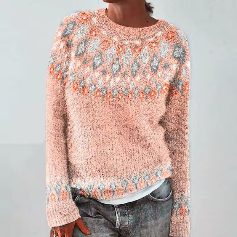 Oriana Maria | Sweater i uldblanding med klassisk skuldermønster