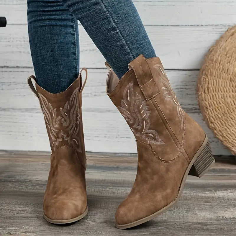Pearl – Cowboystøvler med hæl