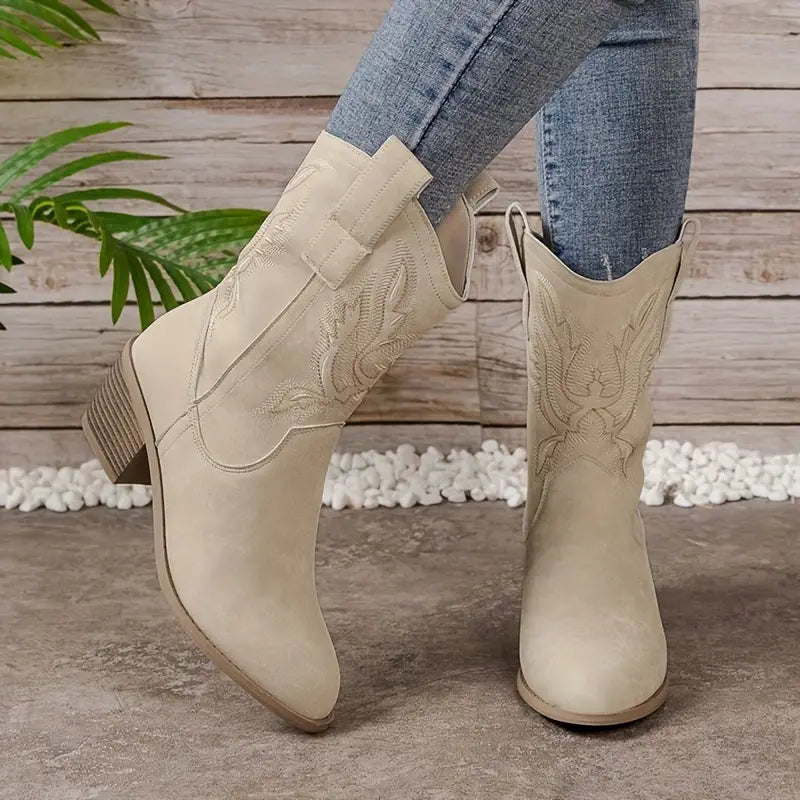 Pearl – Cowboystøvler med hæl