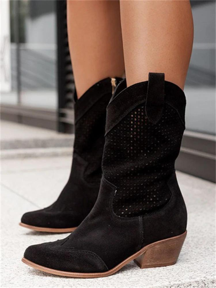Lavinia – Elegante cowboystøvler med hæl