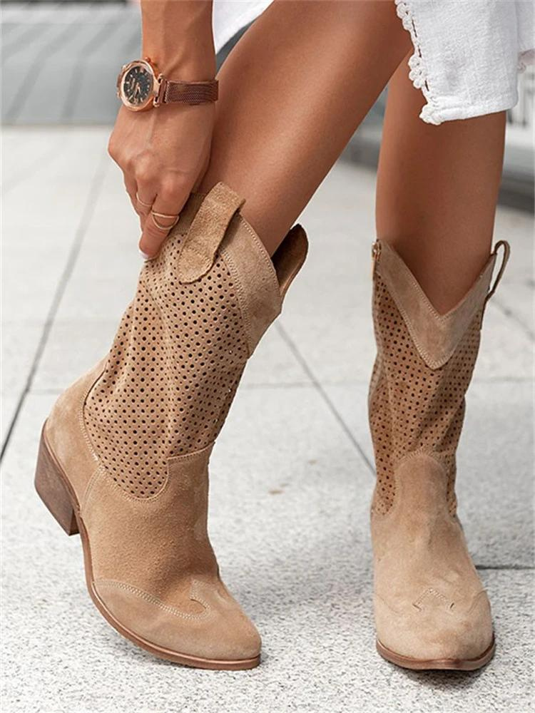 Lavinia – Elegante cowboystøvler med hæl