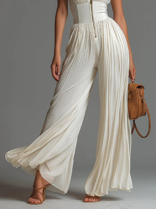 Adriana | Plisseret jumpsuit i chiffon