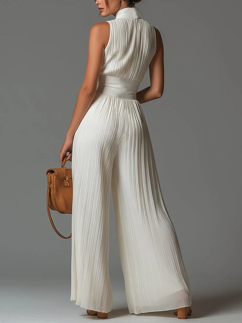 Adriana | Plisseret jumpsuit i chiffon