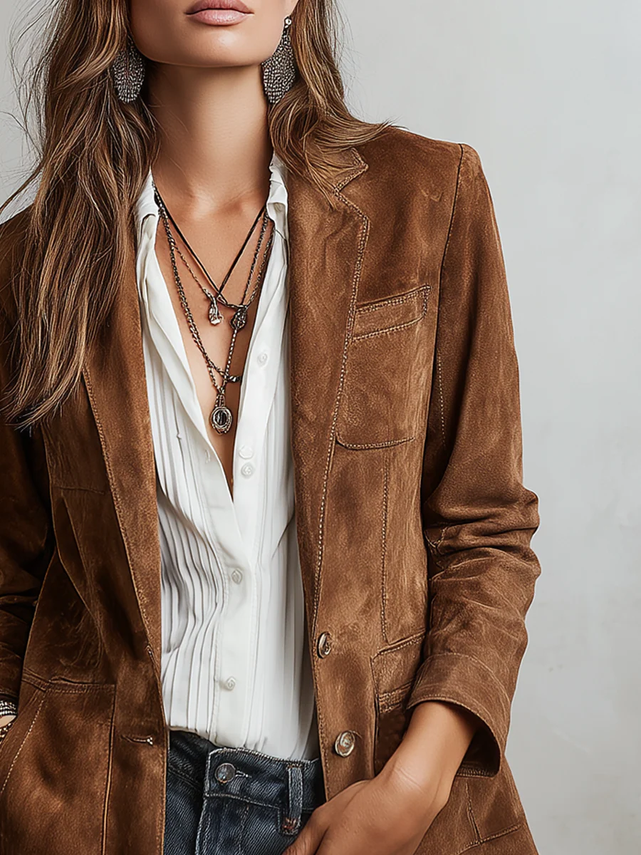 Brun vintage blazer