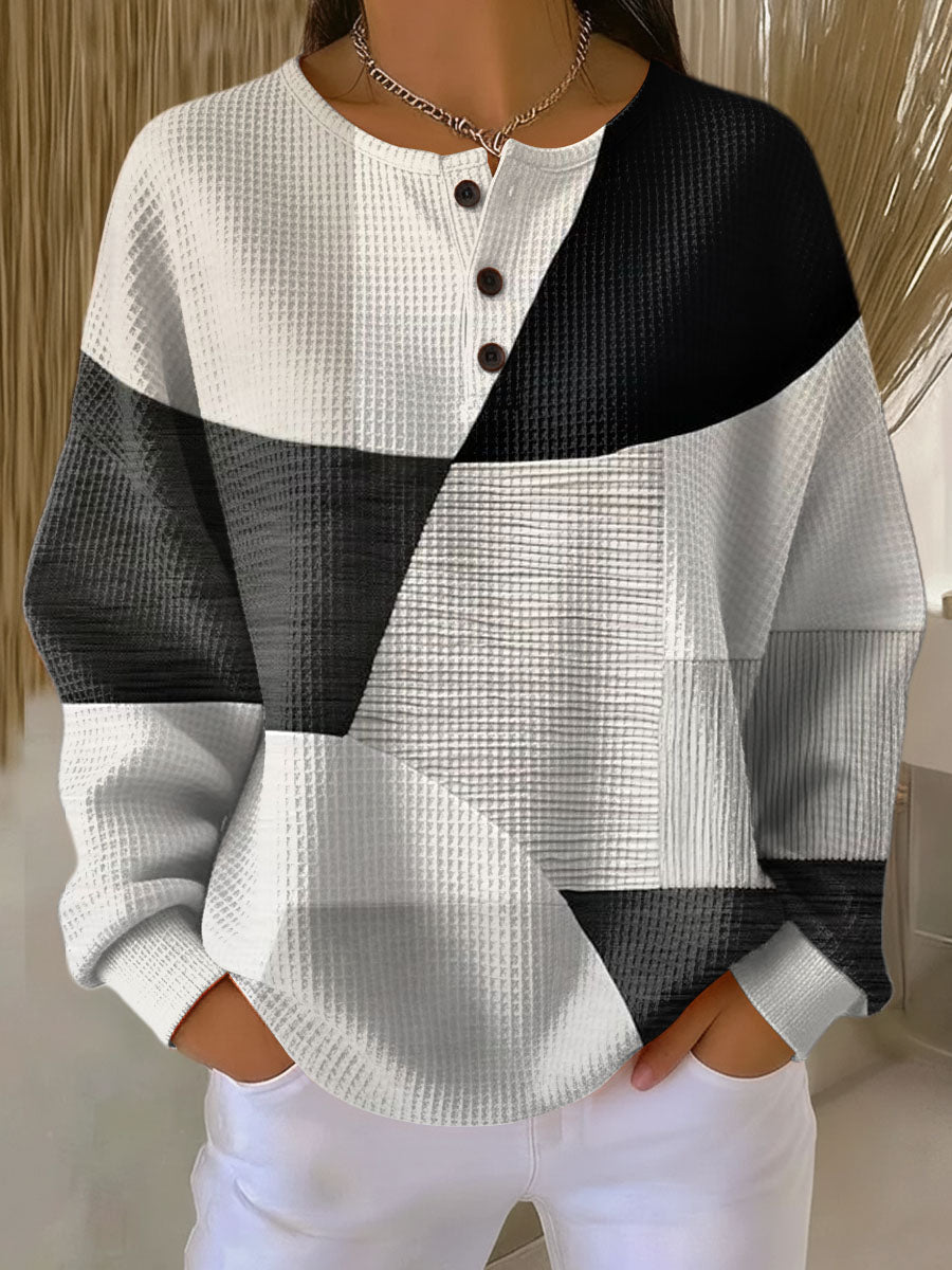 Crestine | Sweater med colour block