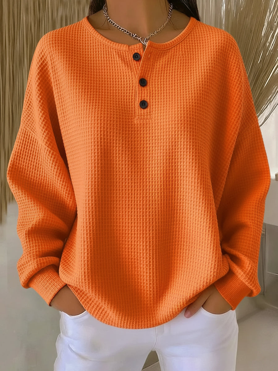 Mirabel | Sweater i vaffelstrik med rund hals