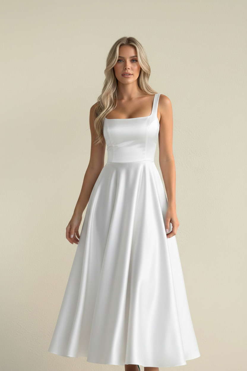 Karen – Elegant midikjole Lumé Flow