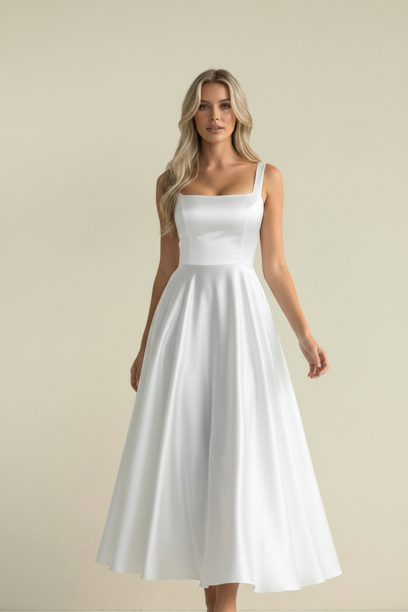 Karen – Elegant midikjole Lumé Flow