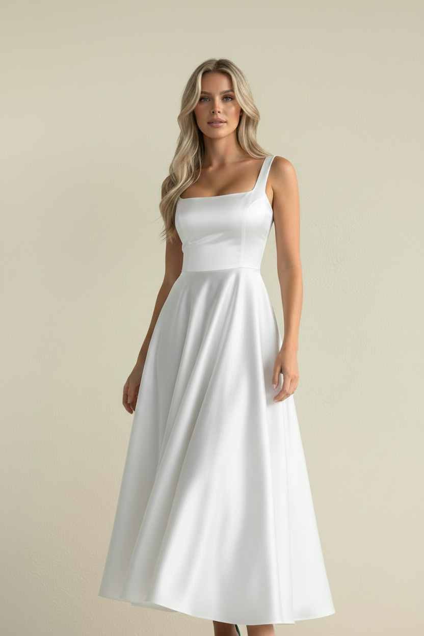 Karen – Elegant midikjole Lumé Flow