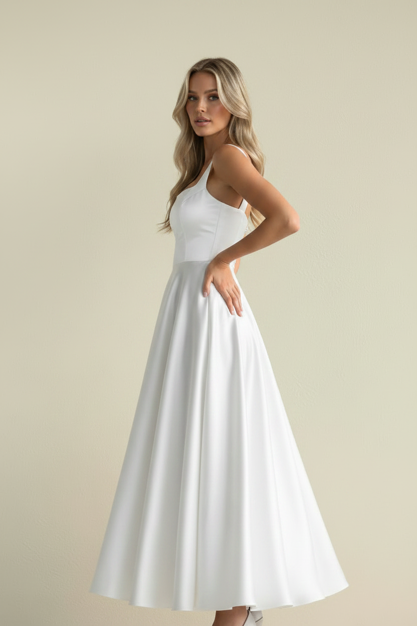 Karen – Elegant midikjole Lumé Flow