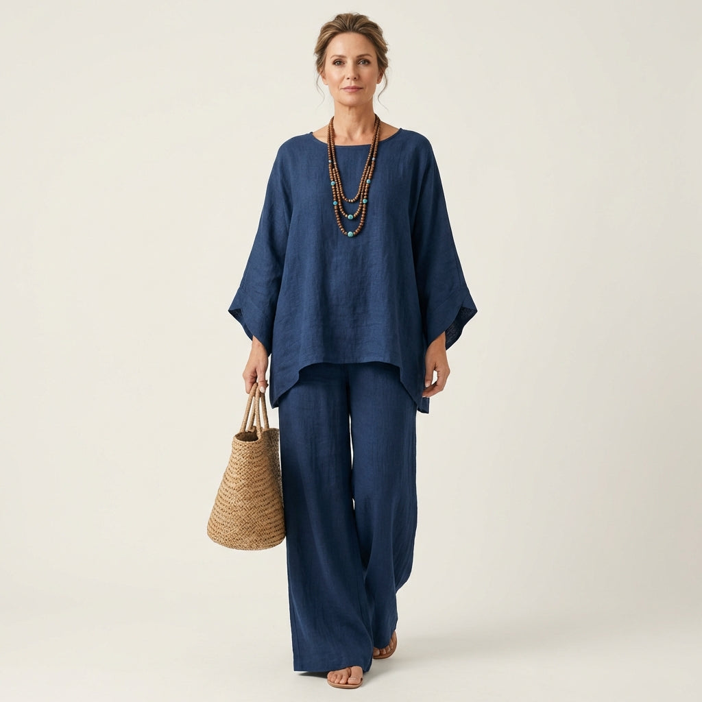 Majolie – Todelt boho-sæt i hørblanding