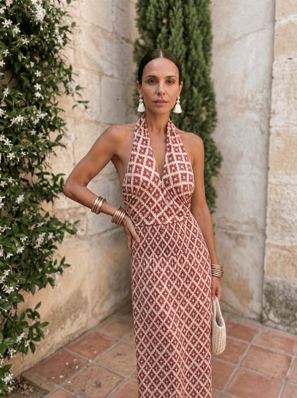Elegant todelt off-shoulder-kjole