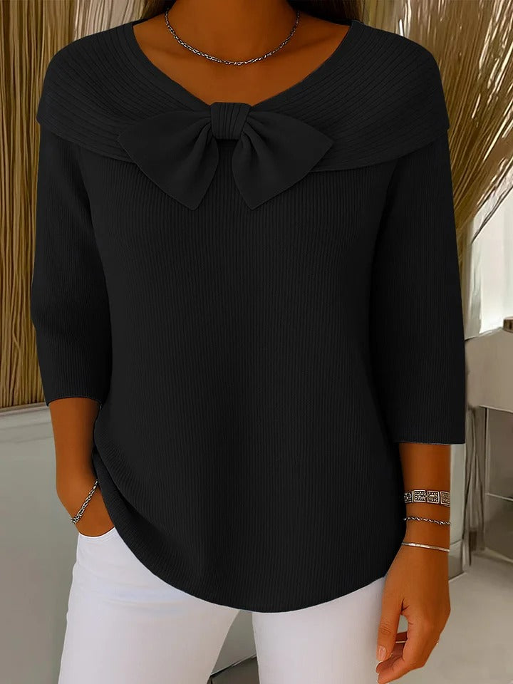Tivella | Sweater med sløjfekrave