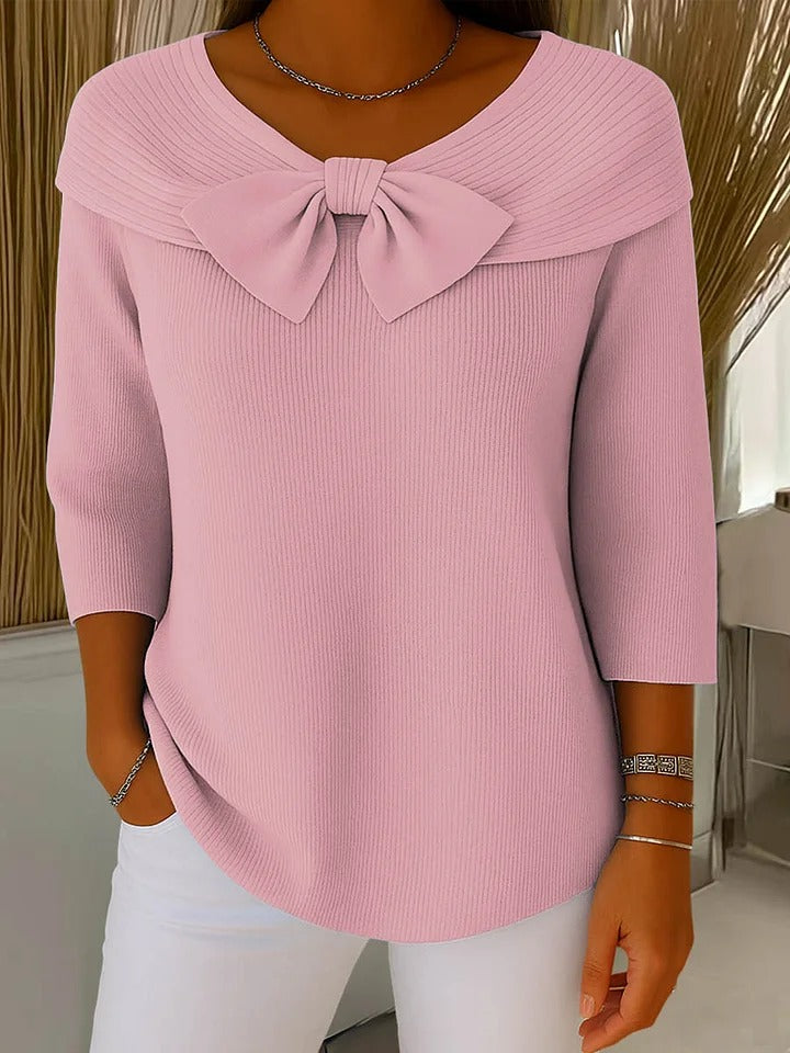 Tivella | Sweater med sløjfekrave