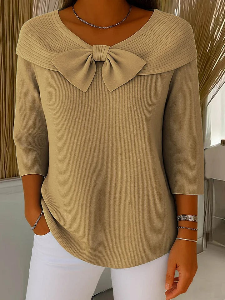 Tivella | Sweater med sløjfekrave