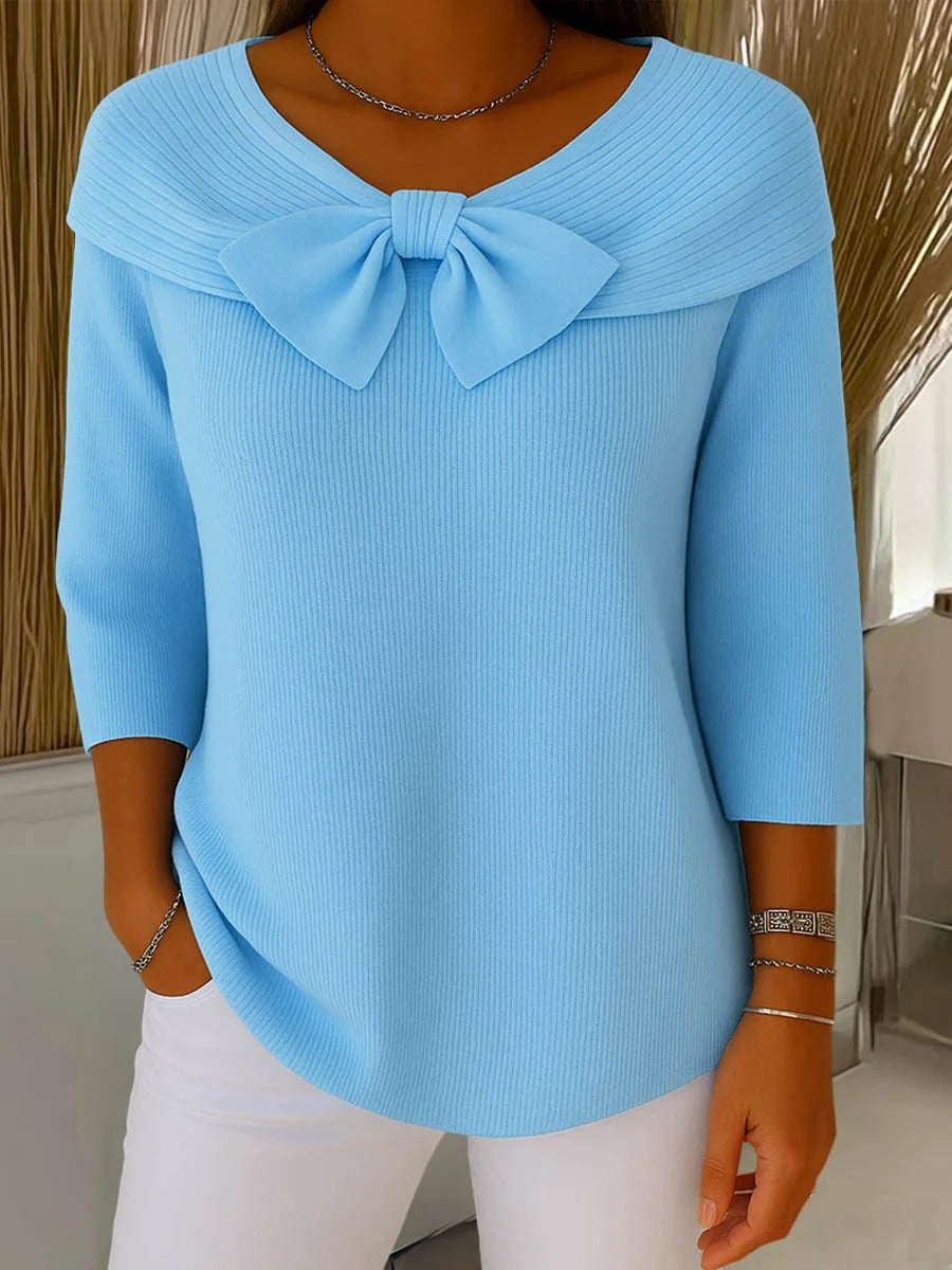Tivella | Sweater med sløjfekrave