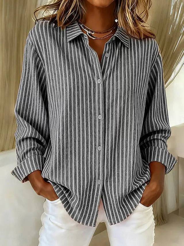 Jolene | Afslappet stribet bluse