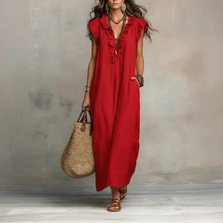 Zoey | Lang boho-kjole