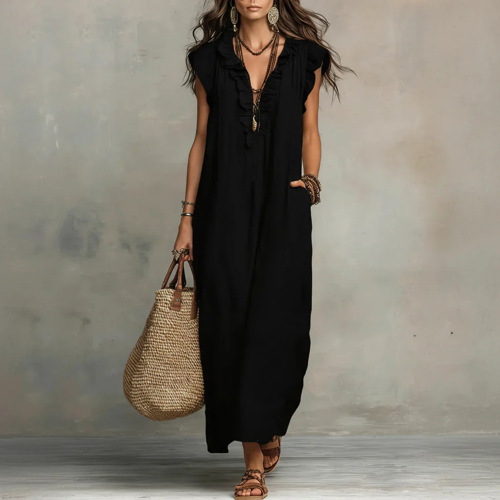 Zoey | Lang boho-kjole