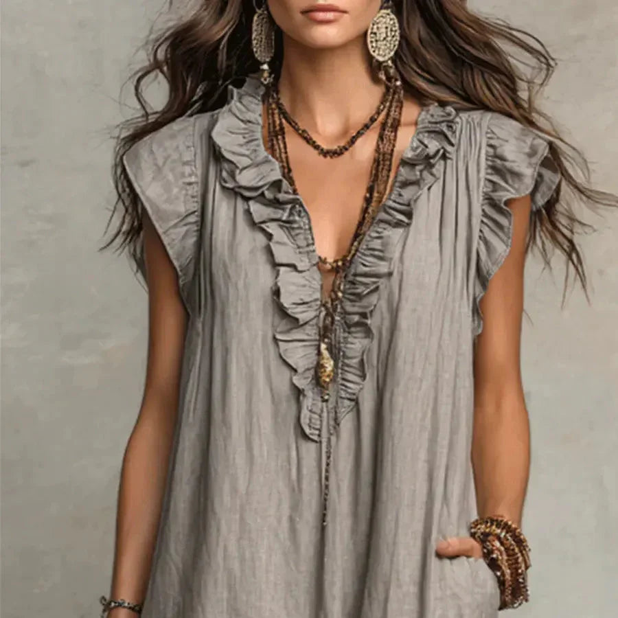 Zoey | Lang boho-kjole