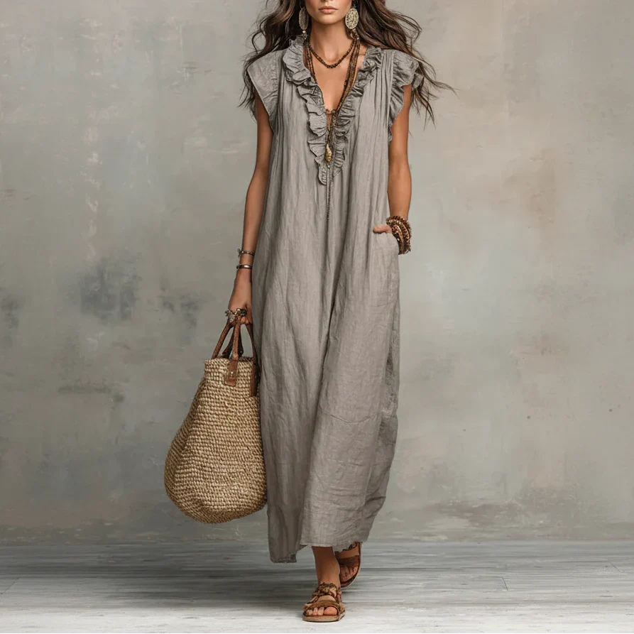 Zoey | Lang boho-kjole